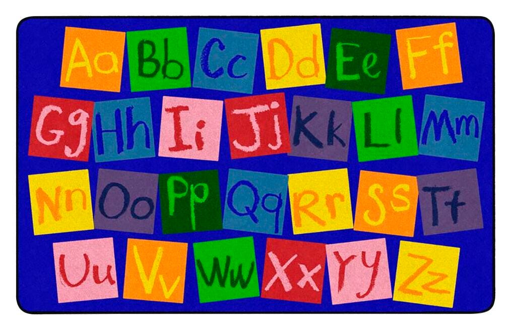 Childcraft ABC Furnishings Chalk Alphabet Seating Educational Carpet, Rectangle 4002109